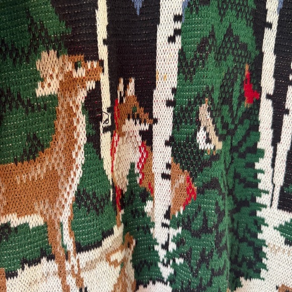 Vintage Crossings Forest Scene Women's Sweater Size Medium - Picture 4 of 10
